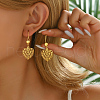 Alloy Hollow Heart Hoop Earrings EV8985-1