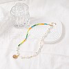 Lemon Slice Enamel Pendant Necklace for Girl Women X1-NJEW-TA00013-3