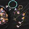30Pcs 15 Styles Alloy Enamel Pendant Halloween Cartoon Cat Cartoon Pendant DIY Jewelry Accessories JX814A-7