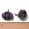 Natural Amethyst Copper Wire Wrapped Pendants G-K338-07P-01-3