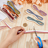 SUPERFINDINGS 12Pcs 12 Colors Polyester Book Headbands OCOR-FH0001-36-3