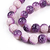 Transparent Baking Painted Glass Beads Strands DGLA-N009-8mm-04-4