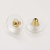 Brass Bullet Clutch Bullet Clutch Earring Backs with Pad KK-E446-14G-2