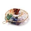 Natural Gmestone Copper Wire Big Pendants PALLOY-JF01434-01-3