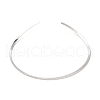 Non-Tarnish 304 Stainless Steel Rhombus Textured Wire Necklace Making MAK-L015-02P-4