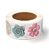 3D Flower & Heart Pattern Roll Stickers X-DIY-B031-05-2