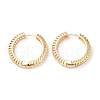 Clear Cubic Zirconia Hollow Out Hoop Earrings EJEW-G333-20G-1