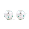 Spot Pattern Opaque ABS Plastic Imitation Pearl Enamel Beads KY-G020-02C-2