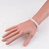 Natural Rose Quartz Beads Stretch Bracelets BJEW-JB02445-01-3