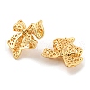 Rack Plating Brass Hollow Bowknot Stud Earrings EJEW-K263-31G-2