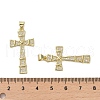 Brass Micro Pave Clear Cubic Zirconia Pendants KK-H466-09G-04-3