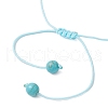 2Pcs Starfish and Turtle Synthetic Turquoise Beads Braided Bead Bracelets BJEW-JB11883-5