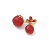 Brass Red Enamel Pendants KK-M322-03G-2