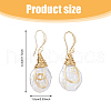 FIBLOOM 1 Pair Mother's Day Jewellery Nuggest Natural Pearl Dangle Earrings EJEW-FI0001-89-2