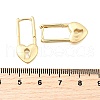 Brass Lock Hoop Earrings EJEW-Z121-03G-5