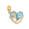 Brass Enamel Pendants KK-S502-09G-A-1