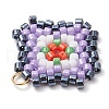 Seed Beads Beaded Charms PALLOY-MZ00324-5