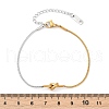 304 Stainless Steel Snake Chain Bracelets for Women BJEW-Z106-05GP-3