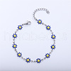 Daisy Alloy Enamel Link Chain Bracelets for Women FS-WGBA8A6-03-1