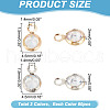 HOBBIESAY 120Pcs 2 Colors Brass Micro Pave Cubic Zirconia Charms FIND-HY0003-62-2