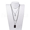 Non-Tarnish 304 Stainless Steel Pendant Necklaces Sets NJEW-JN02525-5
