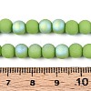 Frosted Opaque Glass Beads Strands GLAA-T032-P6mm-MBB06-4