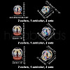  6 Sets 6 Styles Iridescent Glass Dome Cover DJEW-NB0001-36-2