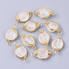 Natural Quartz Crystal Links Connectors G-S359-043B-1
