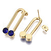 201 Stainless Steel Stud Earrings X-STAS-R115-27A-G-2