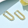 Brass Twist Rectangle Hoop Earrings for Women EJEW-L297-01B-G-3