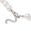 Round ABS Plastic Imitation Pearl Beads Necklace and Dangle Earring Sets for Women SJEW-JS01305-5