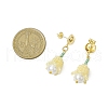 Handmade Glass Seed Beads Flower Stud Earrings EJEW-MZ00277-03-3