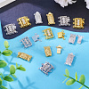 20Pcs 4 Style Brass Filigree Box Clasps KK-PJ0001-15-5