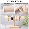 Wood & Velvet T Bar Bracelet Display Stands ODIS-WH0061-40B-4