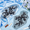 Flower Polyester Embroidery Sew on Appliques PATC-WH0012-32A-4