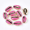 Electroplated Cowrie Shell Beads SSHEL-T008-11G-05-1