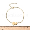 201 Stainless Steel Pulsera Puzzle Link Bracelets BJEW-B128-03G-5