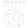 GOMAKERER 1Pc Wedding Bridal Flower Pearl Headband OHAR-GO0001-07-1