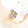 Brass Micro Pave Cubic Zirconia Adjustable Cuff Rings RJEW-V007-04GP-2