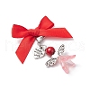 Angel Glass Pearl Beads & Acrylic Pendant Decorations HJEW-JM03184-03-5