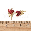 304 Stainless Steel Enamel Pendants STAS-Z122-24G-3