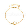 Alloy Knot Link Anklets for Women WG25ED7-01-3
