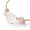 Natural Crystal & Mixed Stone Beads Wrap Cuff Bangle BJEW-JB07262-5