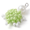 Seed Beads Beaded Charms PALLOY-MZ00346-02-3