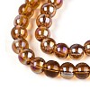 Electroplate Transparent Glass Beads Strands GLAA-T032-T6mm-AB23-3