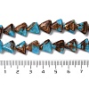 Assembled Bronzite and Synthetic Turquoise Beads Strands G-Q017-B02-01-5