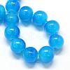 Baking Painted Imitation Jade Glass Round Bead Strands DGLA-Q021-6mm-13-2