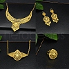 Alloy Pendant Necklaces & Stud Dangle Earrings & Rings & Link Bracelets Sets WG80561-01-4