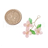 Plastic with Acrylic & Copper Wire Pendants PALLOY-JF03601-04-2