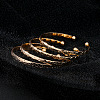 4Pcs Alloy Cuff Bangle Set for Women WG45AE5-01-3